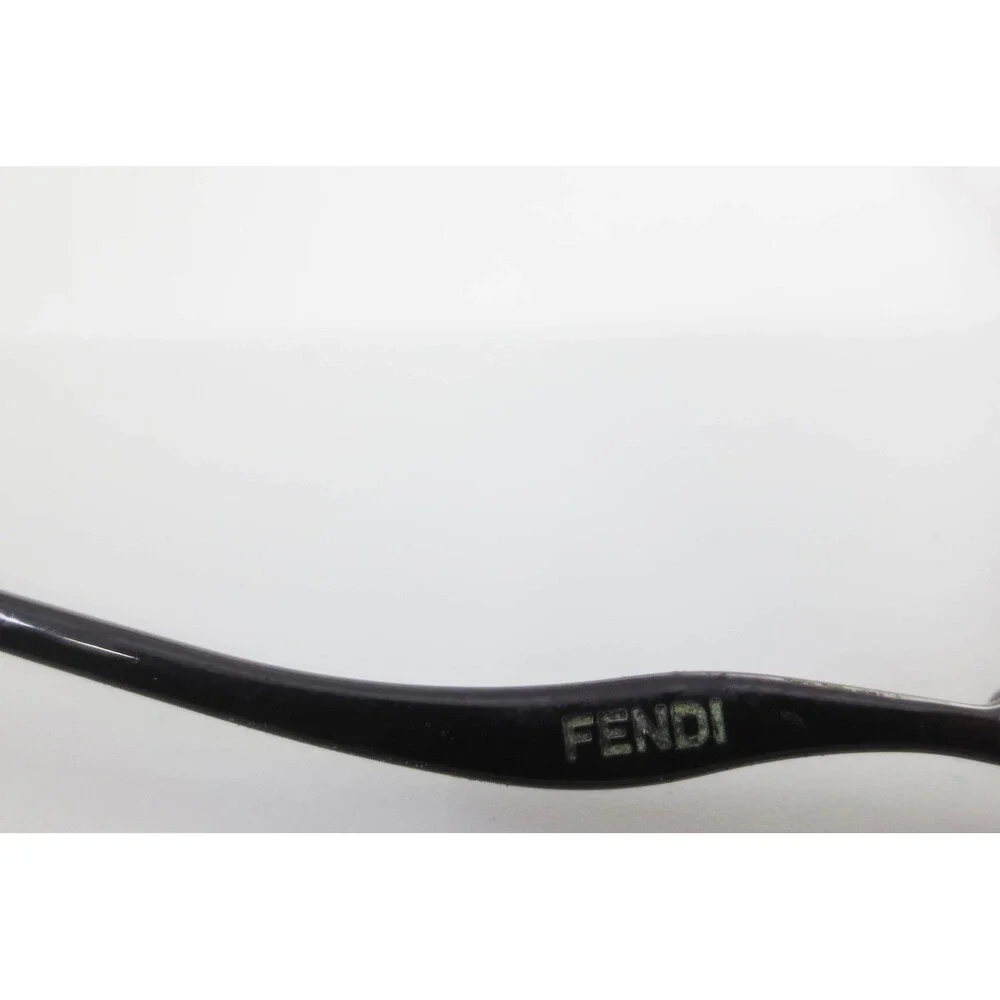 Fendi Oval Eyeglasses Black Metal Designer Frames 38406 Vintage Style